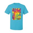 thumbnail image 2 of Live In Peace Paint Peace Logo Pop Culture Men's Graphic T-Shirt, Light Turquoise, 2XL, 2 of 3