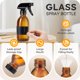 thumbnail image 4 of Tecohouse Botellas De Spray De Vidrio De 8 Oz, Botellas De Spray Para El Cabello Ámbar, Paquete De 2 Envases Vacíos Recargables Con Etiquetas, Tapas De Embudo, Pipetas Graduadas, Tamaño De Mano, 4 of 5