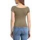 thumbnail image 3 of BLUSA de Mujer INSPIRE CHIC de Mangas Cortas Sin Hombros Longitud de Cadera Color Sólido Talla XS Caqui, 3 of 5