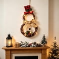 thumbnail image 2 of Ywbawe 16in Snowman Shaped Lighted Christmas Wreath Rattan Hanging Ornament Front Door Xmas Party Decor, 2 of 9
