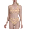 thumbnail image 2 of Picia Cute Bee Women's High Waisted Bikini Scoop Neck Swimsuit Two Pieces Bathing Suit-Medium, 2 of 8