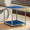 Blue, variant on Modern 15" Metal End Table Nightstand, Freestanding Cube Storage Shelf for Bedroom Living Room, White