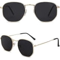 thumbnail image 2 of Square Polarized Sunglasses for Women Men Small Mirrored Lens, 2 of 5
