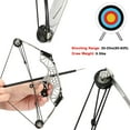 thumbnail image 3 of HAHDAXIA 6"/7.4"/7.9"/8.6" Mini Compound Bow and Arrows Set for Target Shooting Hunting Games Pocket Bow Survival Bow Archery Gift, 3 of 6