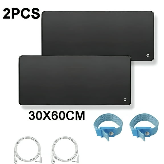 XIRQI 2 Packs Grounding Mat Kit Sleep Mat EMF Anti-fatigue Body Therapy Yoga Mat Improves Sleep Quality and Helps with Anxiety Tool