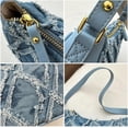 thumbnail image 6 of Sunyuer Trendy Jean Purse Hobo Bag, Quilted Denim Purses for Women, Small Denim Shoulder Bags, Underarm Satchel Handbag, 6 of 7