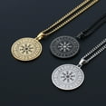 thumbnail image 6 of Dasbsug Nordic Vegvisir Compass Norse Runes Viking Jewelry Runic Amulet- and Talisman- Stainless Steel Pendant Necklace for Men, 6 of 13