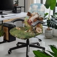 thumbnail image 2 of Xoenoiee Cow Daisy Grassland Print Office Chair Cover Water Resistant Desk Computer Chair Slipcover Anti-Slip Chair Protector Removable High Back Chair Cover, S, 2 of 7