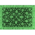 thumbnail image 1 of Ahgly Company Indoor Rectangle Oriental Emerald Green Traditional Area Rugs, 7' x 9', 1 of 4