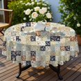 thumbnail image 4 of Pioneer Flower Floral Print Pattern Round Tablecloth 60 X 60 Inch, Wrinkle Resistant Wipeable Table Cloth for Kitchen Dining Picnic Patio Party, 4 of 6