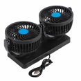 thumbnail image 4 of Ventilador de refrigeración de aire para coche, dispositivo de refrigeración USB universal de doble cabezal, ajustable en 360 grados, redondo, de bajo ruido, accesorios para coche, 4 of 14