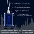 thumbnail image 2 of Gem Stone King 17.50 Cttw Blue Created Sapphire Pendant Necklace for Women in 925 Sterling Silver | Emerald Cut 18X13MM | With 18 inch Silver Chain, 2 of 5