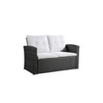 thumbnail image 4 of Velago LAMONE 4-Piece Wicker Outdoor Conversation Set, Dark Grey, 4 of 7