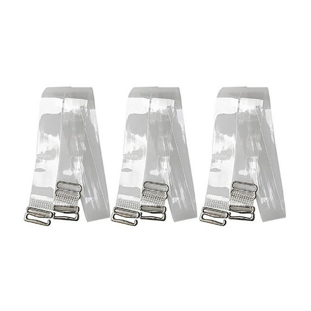 3-Pairs Clear Bra Straps,Invisible Bra Replacement Transparent Bra Straps  Multiple Width Removable 