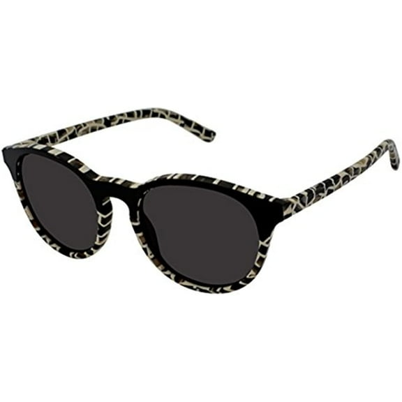 NEW L.A.M.B. LA 538 Black & Bone Sunglasses with Grey Lenses & LAMB Case