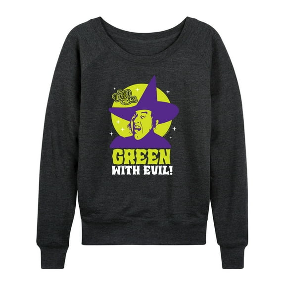 The Wizard Of Oz - Green With Evil - Women's Lightweight French Terry Long Sleeve Shirt