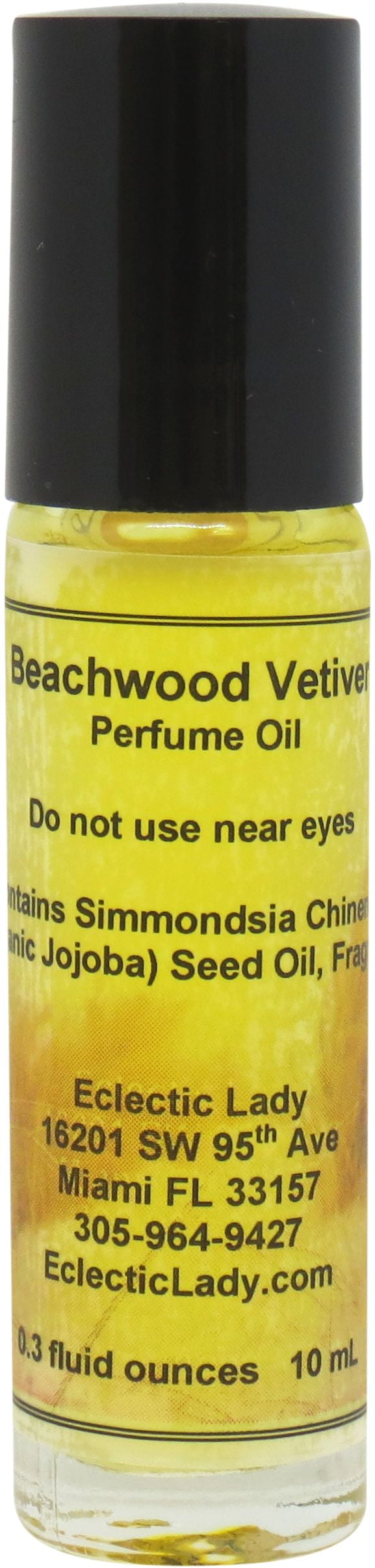 Beachwood Vetiver Perfume Oil, 0.3 Oz Portable RollOn Fragrance