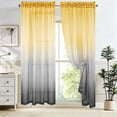 thumbnail image 4 of Two-Tone Gradient Sheer Curtains With Rod-Through Designs Stylish Concise Curtains Breathable Sheer Curtains For Bedrooms And Living Rooms, 4 of 6