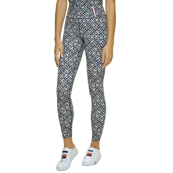 Tommy Hilfiger Women's Sport Printed Leggings Gray Size X-Small