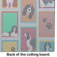 thumbnail image 5 of Lots of Black and White English Springer Spaniel Glass Cutting Board Large 12 in x 15 in, 5 of 5