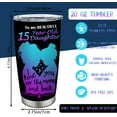 thumbnail image 3 of 15 Year Old Girl Gifts Tumbler 20oz, Gifts for 15 Year Old Girls, Quinceanera Gifts, 15 Year Old Girl Gift Ideas, Happy 15th Birthday Decorations Coffee Cup for Daughter, 3 of 7