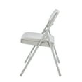 thumbnail image 4 of Hampden Furnishings Bernadine Collection Vinyl Triple Brace Folding Chair, Grey, Pack of 4, 4 of 4