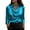 Light Blue, variant on Women's Elegant Silk Satin Blouses Lapel Draped Front 3/4 Sleeve Tops Shirts Professional Business Outfits