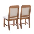 thumbnail image 4 of Linon Tonetta Set of 2 Brown/Gray Dining Chairs with Cushioned Seat and Solid Beech Wood Construction, 4 of 11