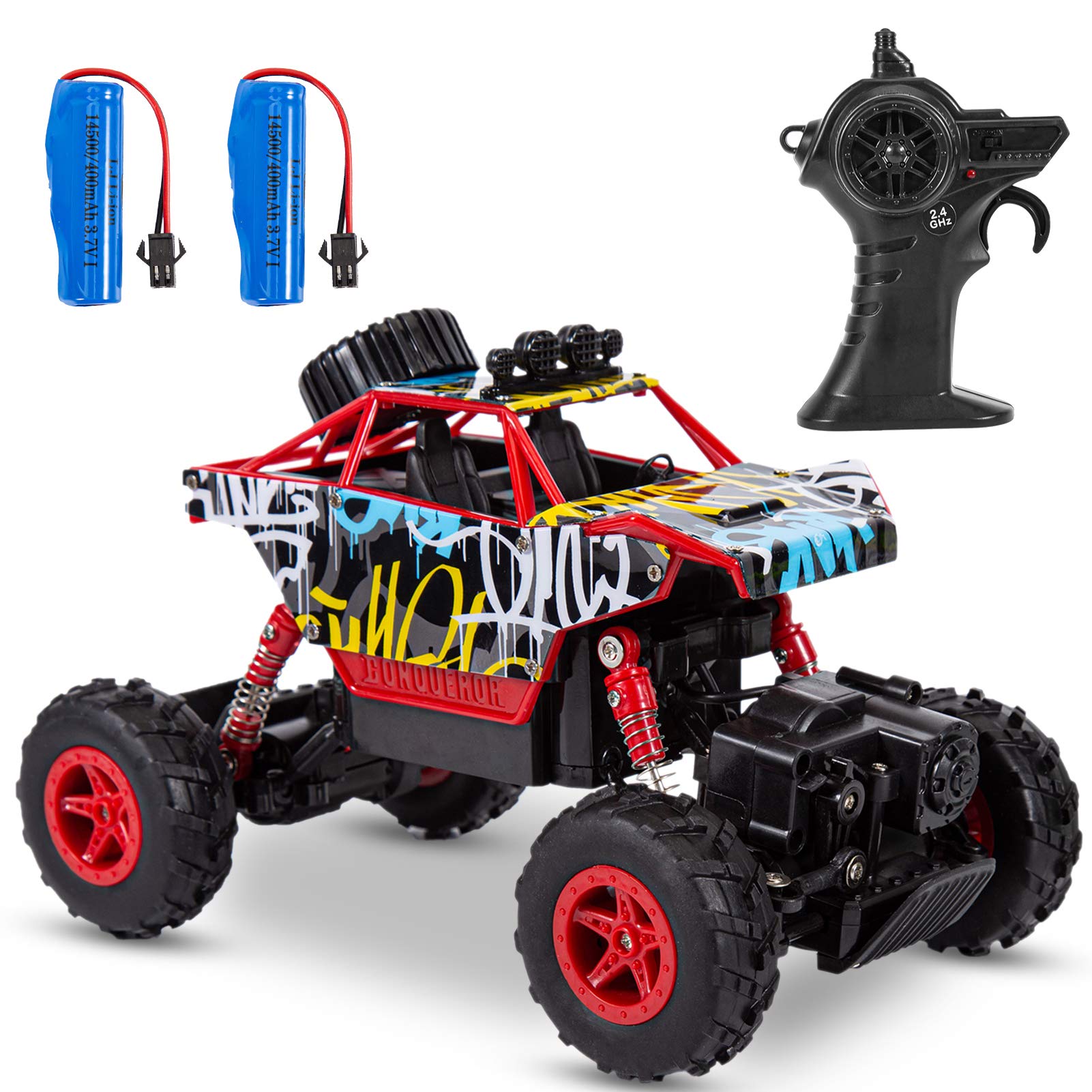 EastVita RC Car Rock Crawler Monster Truck, 2.4Ghz 4WD off Road RC