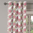 thumbnail image 3 of Ambesonne Flower Grommet Curtain, Dog Rose Garden Floral, 50" x 54", Lime Green Pale Pink, 3 of 6