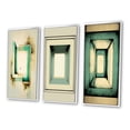 thumbnail image 3 of Designart "Embracing Imperfection - Retro Graphic Perfection II" Modern Geometric Framed Wall Art Set Of 3 - Beige Abstract Geometric Frame Canvas Set For Living Room Decor, 3 of 6