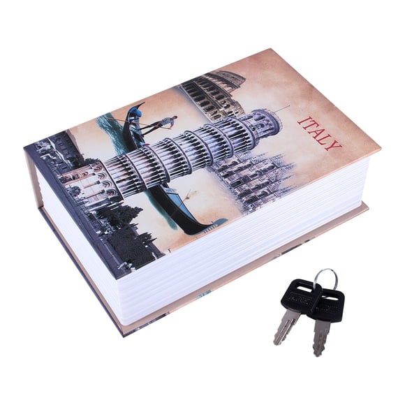 Libro de Bloqueo de Seguridad Caja segura Diccionalario Oculto Almacenamiento para Valores de Joyería de Efectivo Con 2 Llaves Portátiles para Vijes en el Hogar