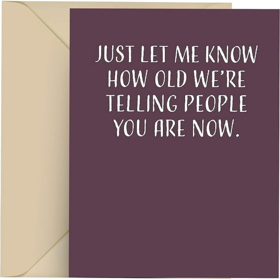 Modern Wit Birthday Card - 4.25x5.5, Blank Inside. Funny Men, Women. New Age Announcement!