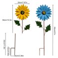 thumbnail image 2 of (rojo, tamaño: individual de aproximadamente 69 cm de alto, diámetro de la flor de aproximadamente 20 cm) decoración de jardín al aire libre inserto de maceta de hierro forjado, 2 of 10
