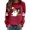 Red [Halloween Shirts for Women Clearance Sales], variant on WEIWEN Halloween Sweaters for Women 2026 Cute Ghost Drinking Coffee Pumpkin Halloween Sweatshirts for Women Long Sleeve Shirts Women's Clothing Fall Outfits Grey, S