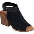 thumbnail image 1 of Women's TOMS Grenada Open Toe Bootie Black Suede 10 M, 1 of 3