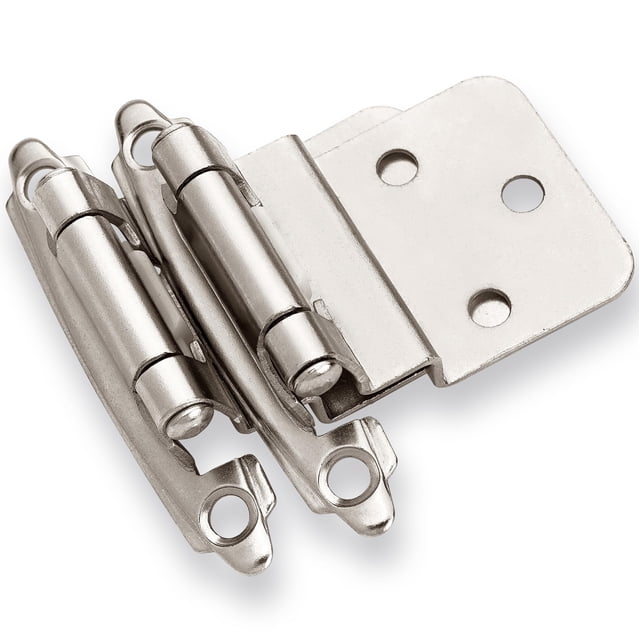 Bisagras para gabinete DecoBasics de inserción 3/8" con cierre automático, níquel