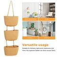 thumbnail image 3 of SOPOTUTU 1Pcs Hanging Basket Brown Woven Cotton Wall-Mounted Storage Organizer 28.00X27.00X6.00Cm, 3 of 8