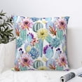 thumbnail image 4 of Pofeuu Cactus Print Double-sided plush pillowcase Square Throw Pillow Covers Pillows Cover for Living Room Bedroom Sofa Couch Cushion Cover（No pillow core）-24"x24", 4 of 7