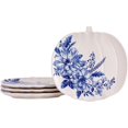 thumbnail image 1 of 6" Blue Floral Paradise Salad Plate Appetizer Set, 1 of 5