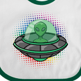 thumbnail image 4 of Inktastic Spaceship Funny Alien Outer Space Boys or Girls Baby Bib, 4 of 4