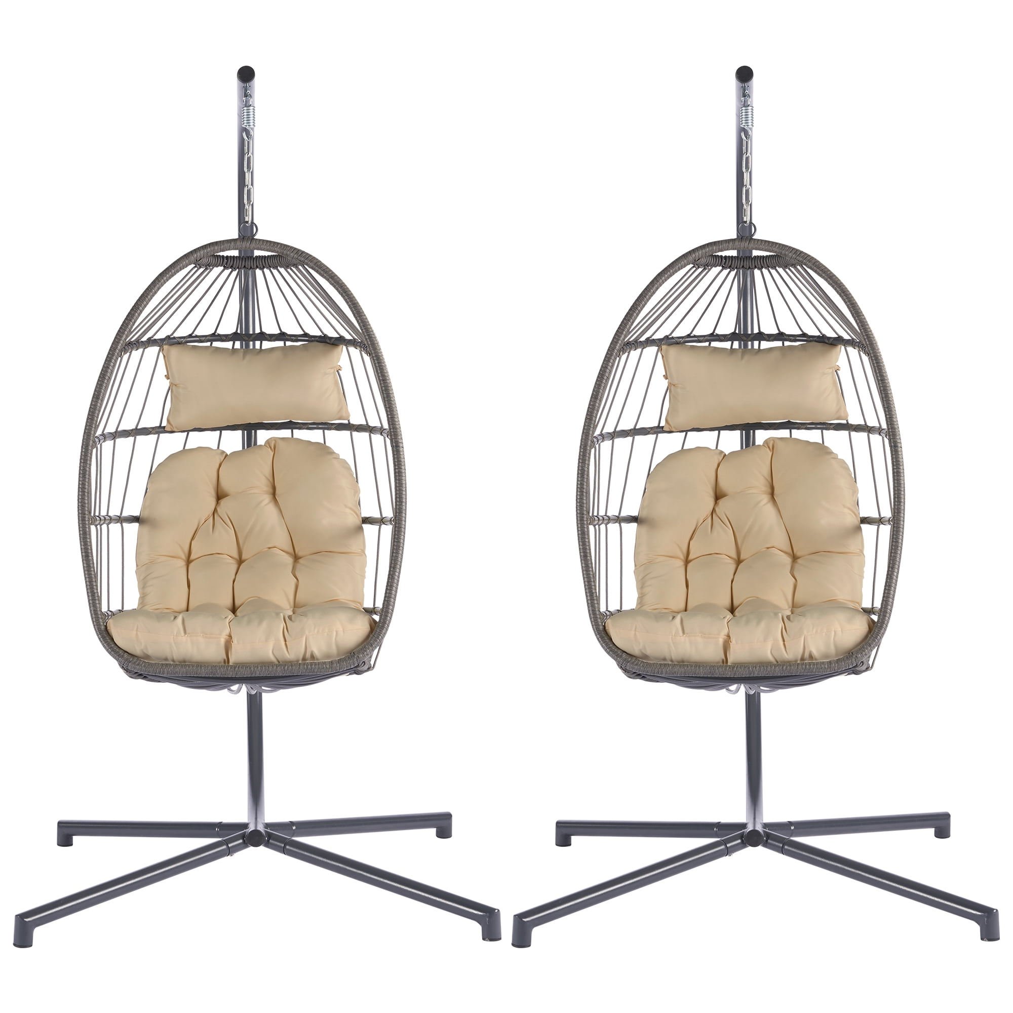 Clearance! Hammock Egg Chair, 2PCS Hanging Egg Chair with Stand Outdoor