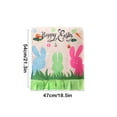 thumbnail image 3 of Easter Chair Covers Decorative Linen Printed Rabbit Egg Carrot Design for Dining Table Party Home Kitchen Holiday Celebration Decorations, 3 of 6