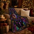 thumbnail image 3 of Sun Moon Mandala with Planets, Mystical Celestial Style for Moon Lovers, Rainbow Orbital Pattern and Housewarming Gift, Soft Flannel Blanket for Bedroom and Meditation Room, Celestial Home Decor, 3 of 9