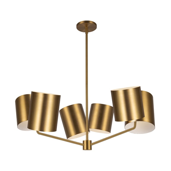 Kuzco Lighting Ch58830 Keiko 6 Light 30" Wide Chandelier - Gold
