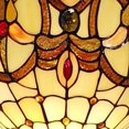 thumbnail image 4 of 62" Beige Torchiere Floor Lamp With Red And White Flowers Glass Dome Shade, 4 of 9