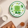 thumbnail image 4 of VBXOAE St. Patrick's Day Themed Disposable Paper Plates-16 Pack Shamrock and Hat Design,9x9 Inch Green Holiday Party Plates for Decorations and Gatherings,Green, 4 of 6