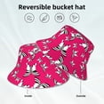 thumbnail image 2 of Yiaed Butterfly Print Reflective Stripe Bucket Hat Unisex Funny Outdoor Fisherman Cap Beach Sun Hat, 2 of 5