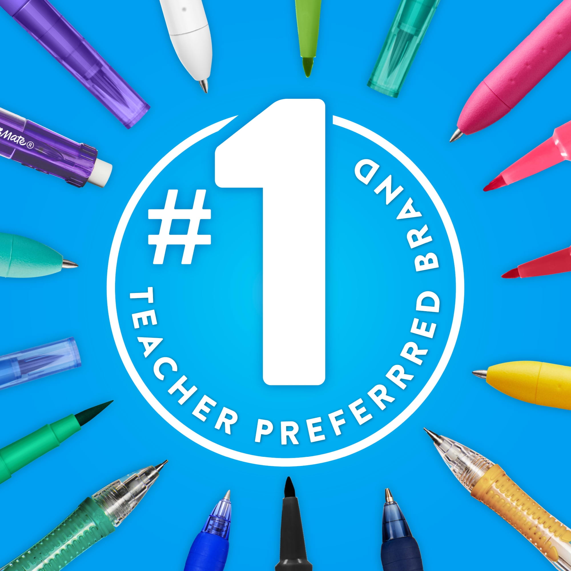 Paper Mate Flair Felt Tip Pens, #1 Teacher Choice, Medium Point (0.7mm), Limited Edition Candy Pop Pack, 6 Count