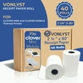 thumbnail image 7 of Vonlyst Receipt Paper Roll for Clover Mini and Clover Mobile Thermal Printer 2 1/4" x 80' 40 Rolls, 7 of 7